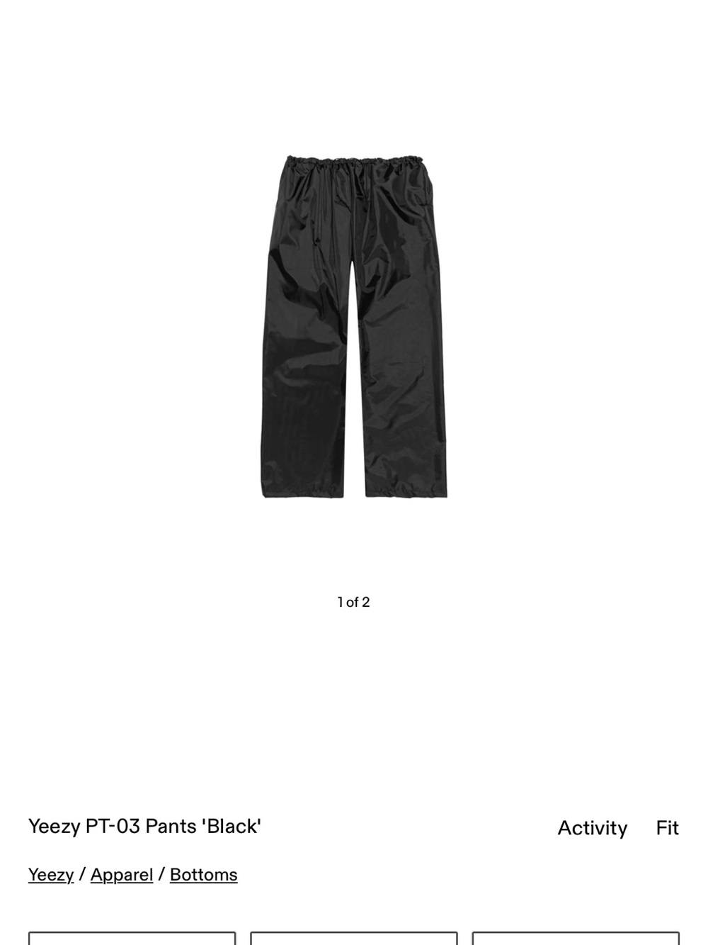 Yeezy Black Pants